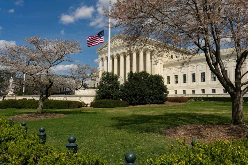 United States Supreme Court building on a Capitol Hill walking guide route in Washington, DC